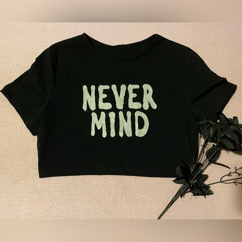 A graphic crop top.